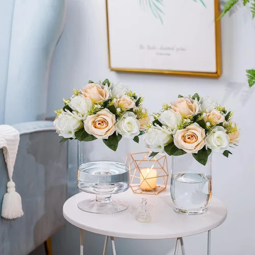 Miniatura 3 de Sziqiqi Flores de Rosas de Seda Artificial Flores Artificiales para Decoraciones de Centros de Mesa de Fiestas de Boda Flores Decorativas