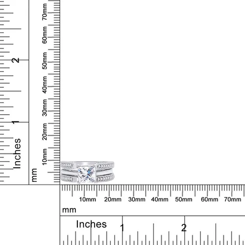 Miniatura 5 de AFFY Refuerzo protector de anillo de catedral con oro de 14 quilates sobre plata de ley con circonita cúbica, Metal, Zirconia cúbica