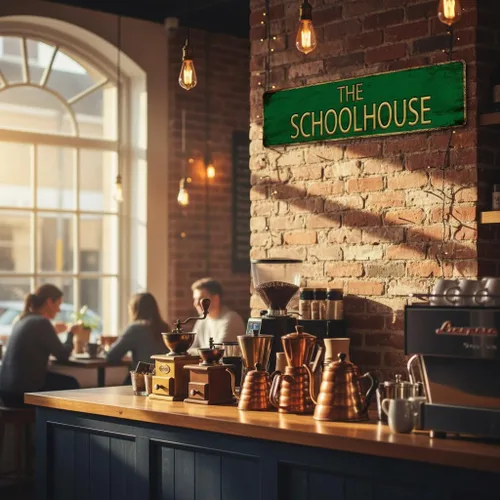 Miniatura 4 de Letrero de metal vintage con texto en inglés "The Schoolhouse", de 4 x 16 pulgadas, letrero de calle para el hogar, restaurante, bar, cafetería