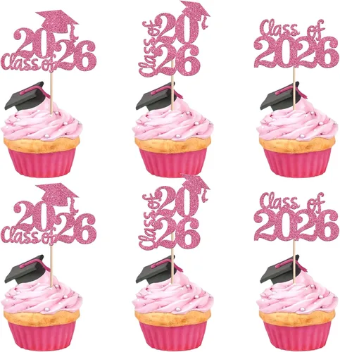 Miniatura 37 de 1 pieza de decoración para pastel de clase 2025 con purpurina, tapa de graduación 2025, decoración de pastel de felicitaciones para 2025, decoración