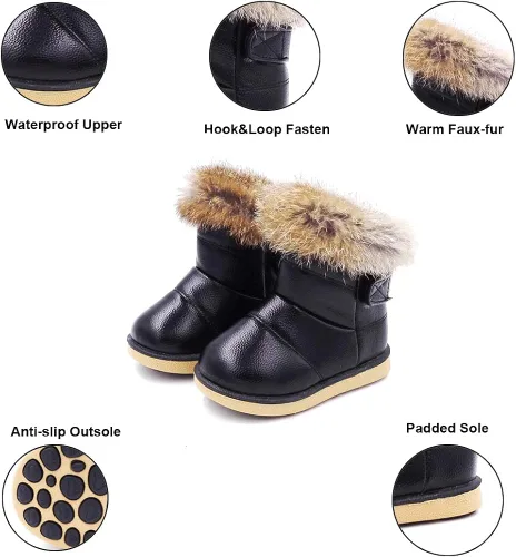 Miniatura 3 de Cixi Maxu E-Commerce.Co.Ltd Botas de nieve de invierno para niñas Zapatos para caminar al aire libre