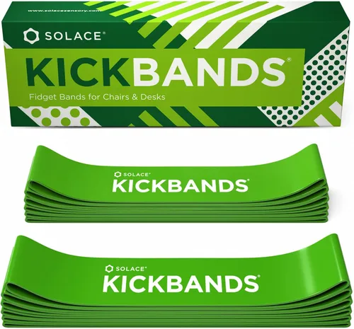 Miniatura 8 de KICK BANDS Bandas para sillas para niños con pies inquietos, paquete de 3 bandas para aliviar la ansiedad con TDAH para sillas y escritorios