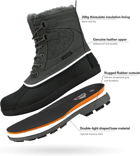 Miniatura 4 de NORTIV 8 Botas de nieve impermeables para hombre