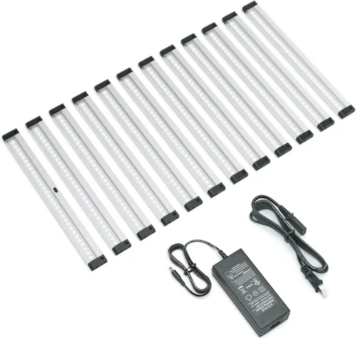 Miniatura 12 de EShine Juego de iluminación LED de bajo clóset, regulable, 4 paneles Onda manual activada - Control de atenuación por aproximación - Brillante