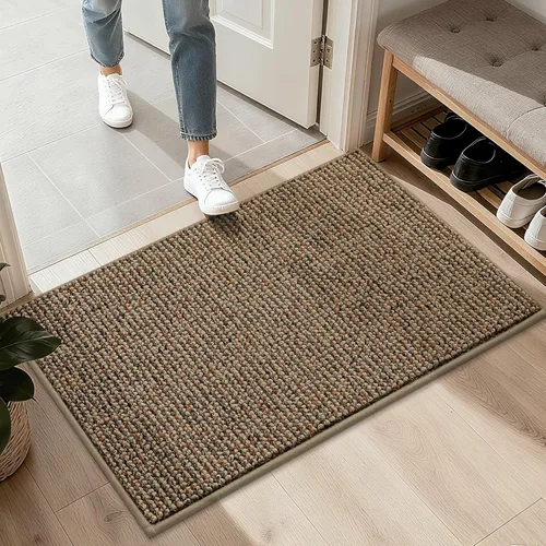Miniatura 10 de BEQHAUSE Alfombra de Entrada de 20"x32" Tapete Interior para Puerta Antideslizante Lavable, Alfombras de Pasillo Absorbentes y Resistentes a Manchas