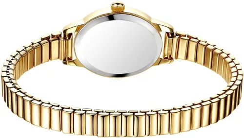 Miniatura 4 de ADSBIAOYE Relojes pequeños de oro para mujer, números arábigos, fácil de leer, reloj analógico con banda de expansión de acero inoxidable