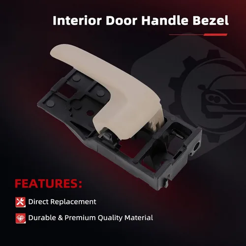 Miniatura 3 de cciyu Manijas de puerta para Toyota Tundra 2000-2006 Interior Trasero Izquierdo Pasajero Lado Derecho, Color Beige, 4 piezas