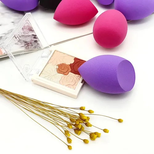 Miniatura 6 de 12 piezas de set de esponjas de maquillaje profesional, esponjas suaves sin látex, aplicadores cosméticos multicolores para polvo, líquido, Negro