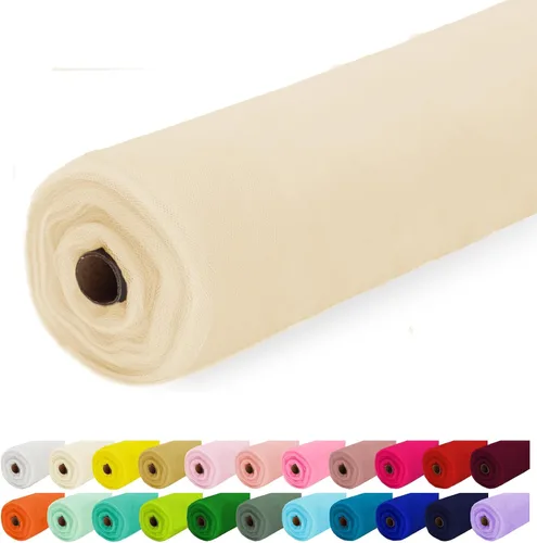 Miniatura 8 de Rollo de tela de tul, 54 pulgadas x 10 yardas (30 pies) de tul para decoración de boda, tutú de fiesta, telón de fondo, baby shower, faldas de mesa