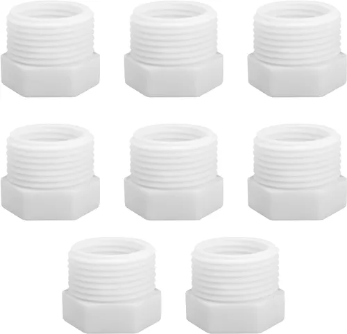 Paquete de 8 accesorios de tubería de PVC serie 439, 3/4 pulgadas NPT macho x 1/2 pulgada NPT hembra roscado buje roscado, acoplador de tubo macho