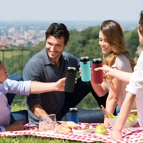 Miniatura 7 de 4 paquetes de fundas aisladas para latas delgadas de 12 onzas, con relieve en panal, fundas aisladas de neopreno para latas delgadas de refresco