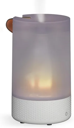 Vornado Votiv Humidificador ultrasónico para toda la habitación con iluminación ambiental, salida de 2 galones, asa de transporte, recarga simple,