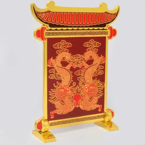Miniatura 5 de Feng Shui estatua Yang potenciador de energía con doble dragón escultura riqueza porsperidad decoración de oficina en casa W5515