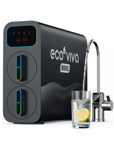 E8 800GPD Sistema compacto de ósmosis inversa 800 GPD Filtro de agua RO de flujo rápido, 9 etapas sin tanque bajo el fregadero Sistema de filtración
