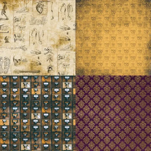 Miniatura 4 de Álbum de recortes de puntos con tema de feliz Halloween, papel de álbum de recortes, papel de castillo silencioso, para hacer tarjetas, fondo