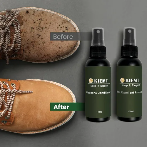 Miniatura 2 de KIEMT - Kit de cuidado de gamuza y nobuck premium, limpiador y acondicionador de cuero, spray protector de gamuza, cuero de doble cara, limpiador