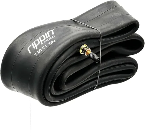 Miniatura 4 de Rippin Moto Tubo de motocicleta resistente 90/90-21 o 80/100-21 (3.00 x 21), goma natural de alta calidad de 0.118 pulgadas de grosor, válvula TR4