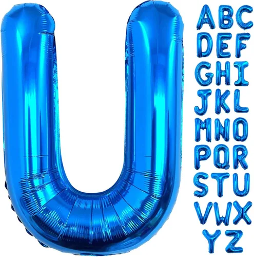 Miniatura 31 de Lovoir Globos azules grandes de 40 pulgadas con letra C de gran tamaño, globo de helio de aluminio de Mylar para decoración de fiesta de cumpleaños