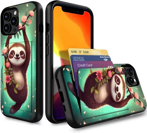 Miniatura 14 de Funda para iPhone Air, funda tipo cartera con ranura para tarjeta oculta, a prueba de golpes, TPU y PC, funda protectora de doble capa para iPhone