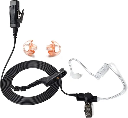 Miniatura 16 de HYS Auricular de vigilancia de 2 vías de radio de bobina acústica para Motorola XPR 6000 XPR6500 XPR6550 XPR 7000 XPR 7550 XiR-P8200 XiR-P8268 Beige