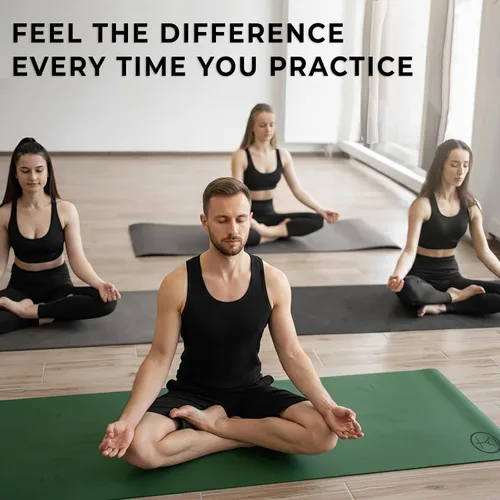Miniatura 7 de Tatago Esterilla de yoga caliente antideslizante de goma natural de grado profesional, tapete de Pliates, tapete de estiramiento o esterillas