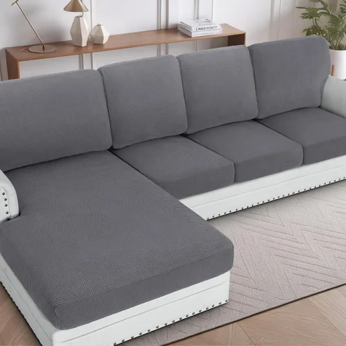 H.VERSAILTEX Fundas para Sofá Seccional de 4 Piezas, Fundas de Cojines de Asiento de Sofá en Forma de L, Fundas de Cojines Separadas para Sofá con