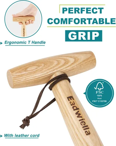 Miniatura 4 de Dibber con medidas de 5 pulgadas, herramienta de jardín Dibber de mano, herramienta para sembrar semillas, dispensador de semillas, excavador