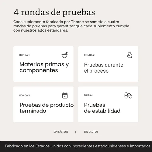 Miniatura 8 de THORNE - Arroz de levadura roja - Soporta niveles saludables de colesterol ya en un rango normal, salud cardíaca y presión arterial* - Certificado