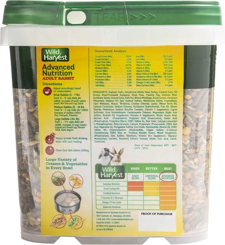 Miniatura 2 de Wild Harvest Wild Harvest - Dieta de nutrición avanzada para conejos, 4.5 libras (WH-83544)