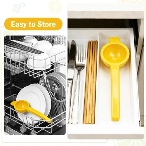 Miniatura 5 de YC Kitchen Exprimidor de limón, exprimidor de limón, herramienta manual de metal Herramientas de cocina para exprimidor de cítricos, aptos