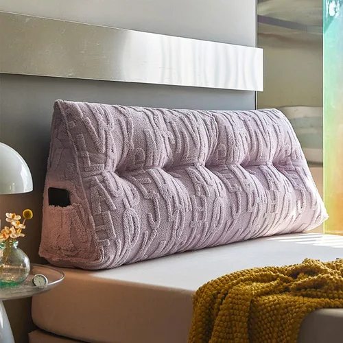 Miniatura 13 de Almohada triangular para cabecero grande para cama de lectura, respaldo de cuña para cabecero, cojín de apoyo para sofá cama con funda extraíble