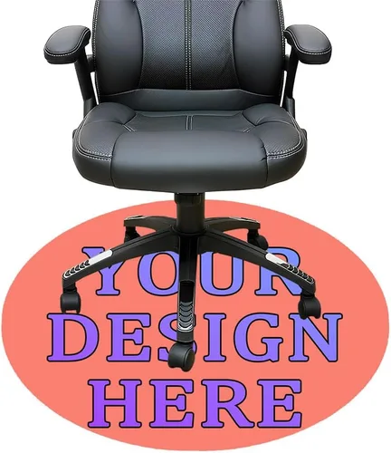 Miniatura 49 de Tapete redondo personalizado para silla de escritorio de oficina, diseño de tu propio logotipo de foto, texto, alfombrillas circulares