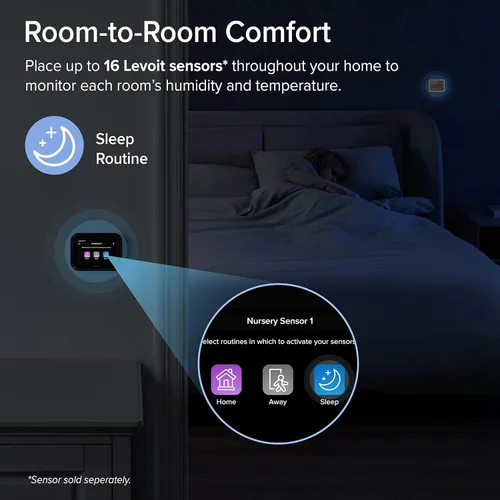 Miniatura 2 de LEVOIT Termostato inteligente para el hogar, termostato digital programable WiFi, funciona con Alexa y sensor inteligente, ahorro de energía, Blanco
