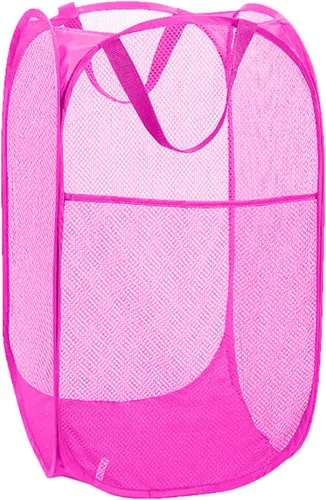 Cesta de lavandería desplegable, cesta portátil de malla para lavandería, contenedor de almacenamiento de ropa plegable para dormitorio, dormitorio,