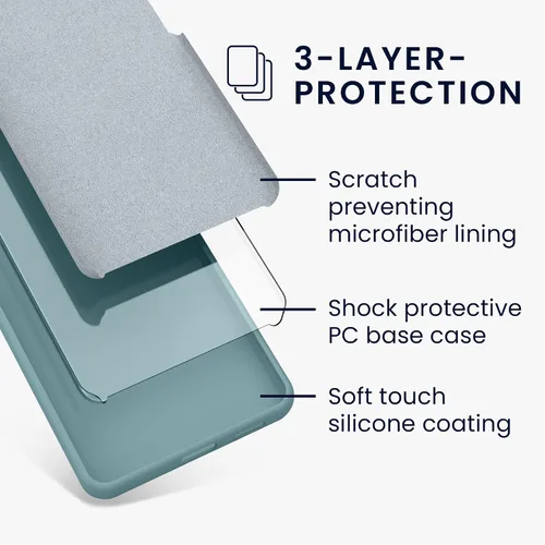 Miniatura 6 de kwmobile Funda compatible con Google Pixel 7 - Funda de silicona TPU con acabado suave - Piedra antigua