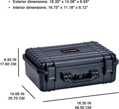 Miniatura 2 de MEIJIA Funda protectora impermeable IP67 portátil para todo tipo de clima, funda rígida para cámara con espuma personalizable, protección perfecta