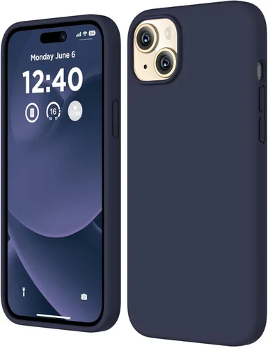Miniatura 15 de Funda de silicona para iPhone 15 Plus, cubierta protectora de cuerpo completo, forro de microfibra suave antiarañazos, funda delgada ultrafina
