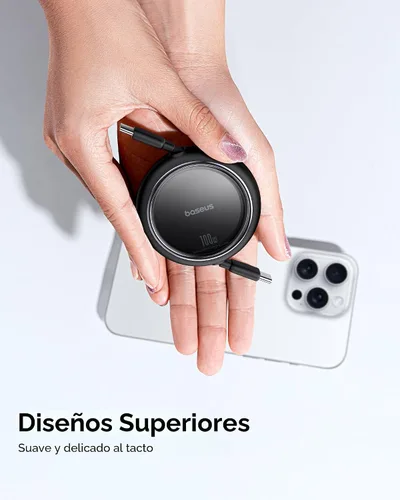 Miniatura 7 de Baseus Cable USB C a USB C, cable de carga rápida retráctil USB C 5A de 100 W, cable de carga rápida USB tipo C de 4 etapas de longitud