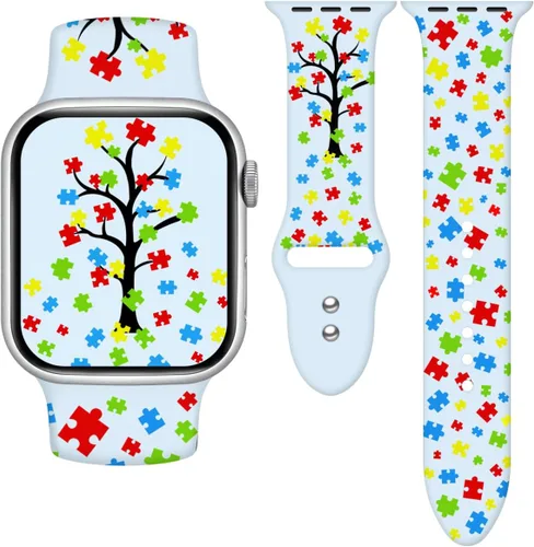 Correa de reloj Holidays compatible con Apple Watch Series 11 10 9 8 7 6 5 4 3 Ultra SE para mujeres y hombres, correa de calabaza de silicona suave