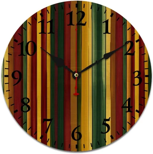 Miniatura 10 de Reloj de 16 pulgadas Central Persia Dusty Blue Tan Reloj colgante de madera de cuarzo de calidad sin tictac Número arábigo Pintura al óleo abstracta