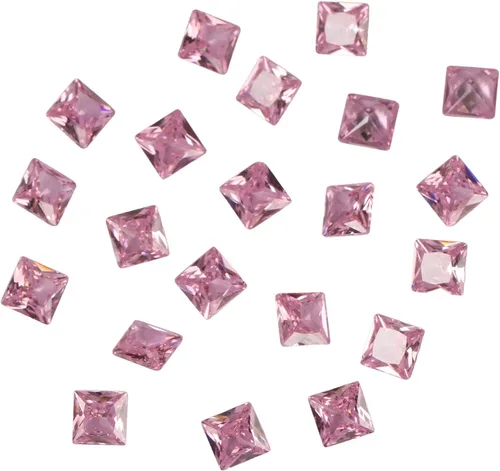 Miniatura 9 de Circonita de corte cuadrado multicolor (CZ), piedras preciosas sueltas, gemas sintéticas, pequeñas piedras cúbicas sueltas, gemas facetadas, piedras