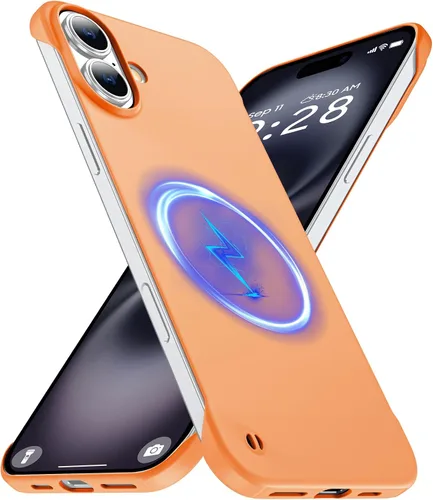Miniatura 16 de GRECAZO Funda magnética delgada para iPhone 15 Plus de 6.7 pulgadas (2023), ultrafina, ligera, duradera, sin marco, mate, rígida, MagSafe con anillo