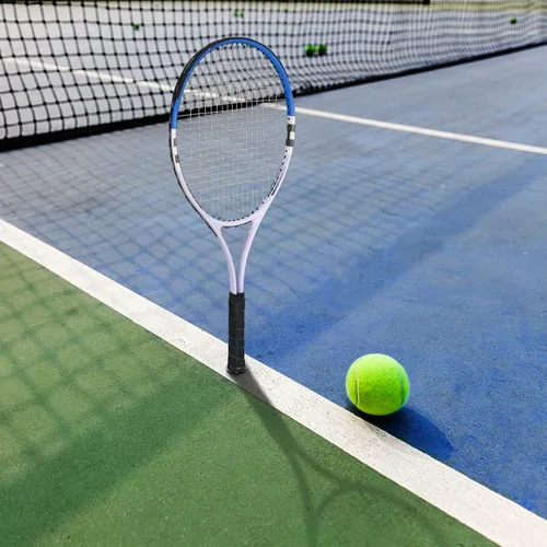 Miniatura 6 de Raqueta de tenis preencordada, ligera, de 27 pulgadas, raquetas recreativas para adultos, para hombres, mujeres, estudiantes, kit de entrenamiento