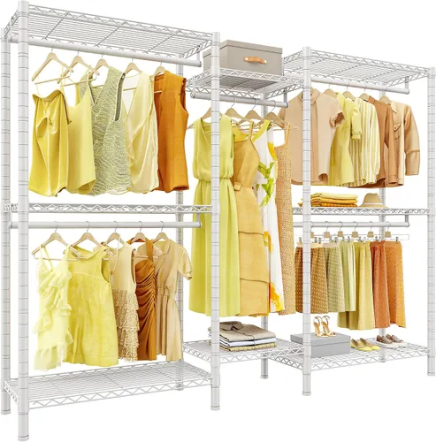 Miniatura 12 de Raybee Perchero de Ropa de Servicio Pesado Capacidad de Carga 795 LBS Percheros de Ropa Portátiles para Colgar Ropa Perchero Ajustable, 56" An x 16