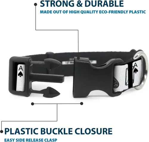 Miniatura 4 de Buckle-Down PC-W30136-S Ace Of Spades Collar de clip de plástico, pequeño/9-15