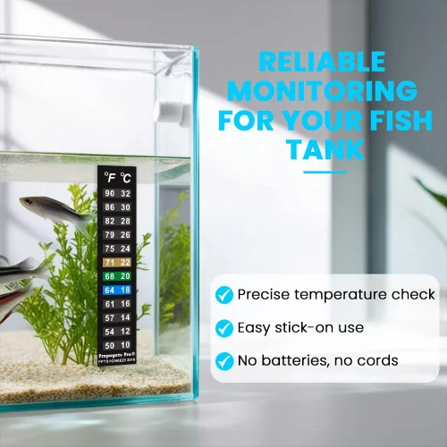 Miniatura 5 de Tira de termómetro adhesivo para pecera, termómetro de acuario, kombucha, cerveza y fermentación de vino - Tiras de temperatura verticales