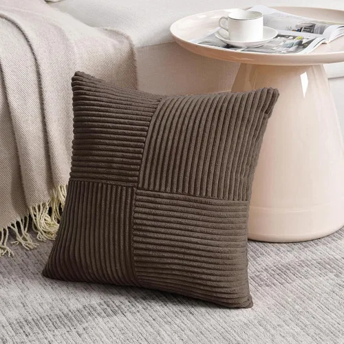 Miniatura 48 de Fancy Homi Juego de 1 funda de cojín cuadrada de color rosa rubor de 14 x 14 pulgadas para sala de estar, dormitorio, sofá cama, sofá, cama, funda