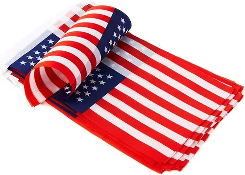 Miniatura 7 de Bandera de Estados Unidos, pequeña bandera americana, mini banderas de Estados Unidos, utilizada para fiestas, escuela, eventos deportivos, USA