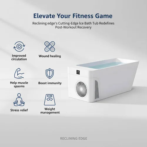 Miniatura 5 de Smart - Bañera fría – Bañera de hielo aislada al aire libre con enfriador para atletas, cápsula larga de recuperación silenciosa para atletas