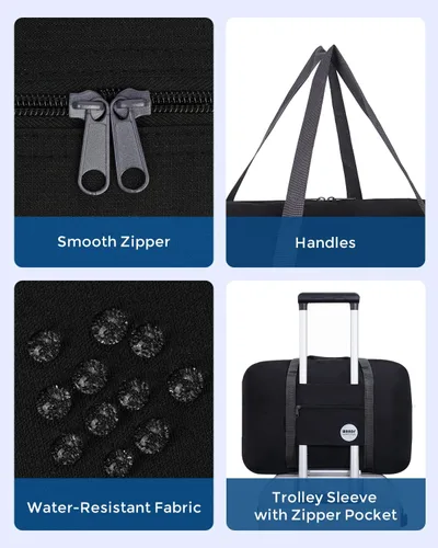 Miniatura 6 de WANDF Bolsa de viaje para artículos personales de Spirit Airlines de 18 x 14 x 8 pulgadas, bolsa de viaje debajo del asiento, equipaje de mano